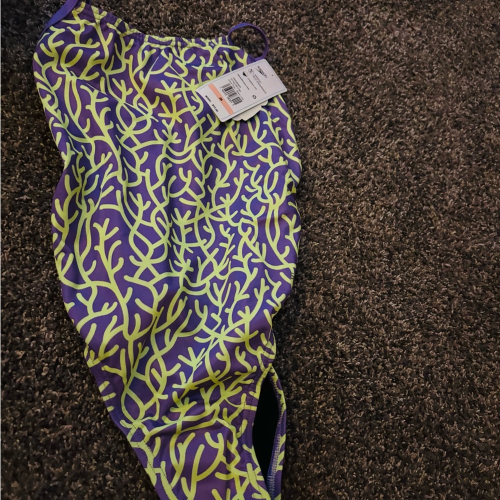 Speedo Dynamic Purple and Green One Piece Swimwear